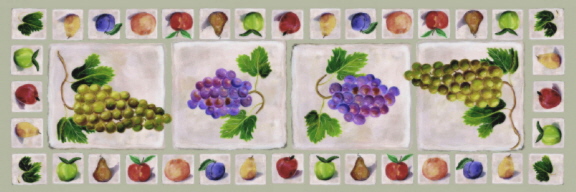 Floor runner, fruit design