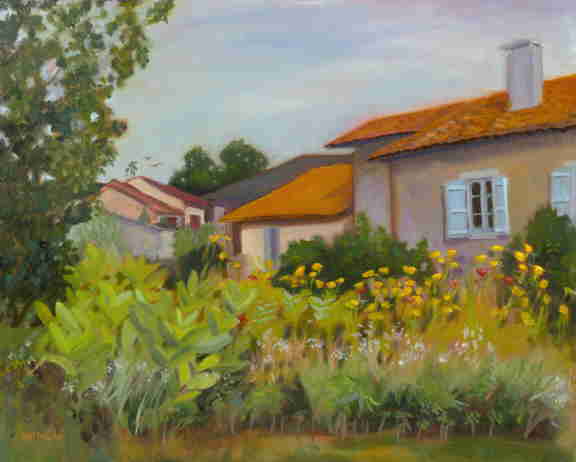 Heat of the Afternoon, French oil painting, Dordogne, Bonnie Mincu