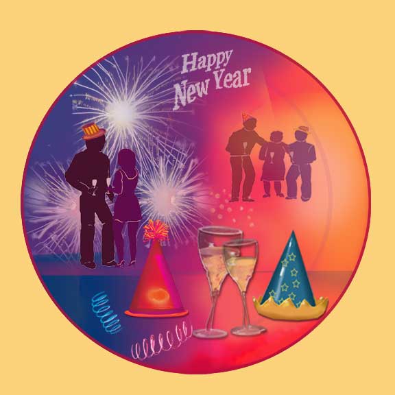 New Year's Eve Party plate 3